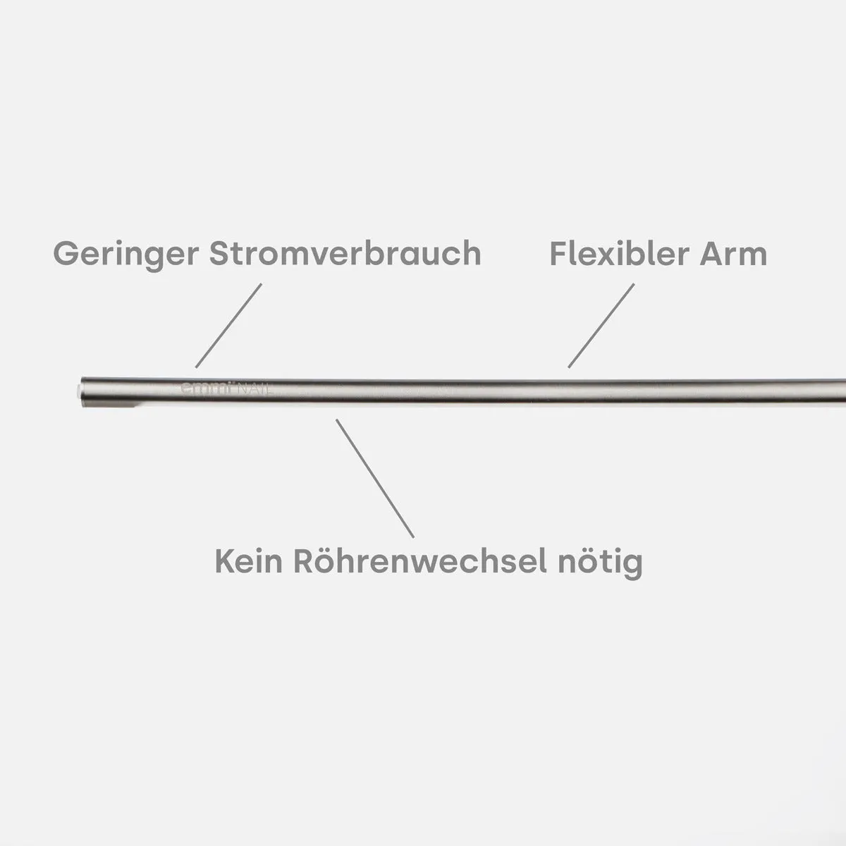 Emmi-Nail Flexi LED arbejdslampe Stainless Steel dæmpbar
