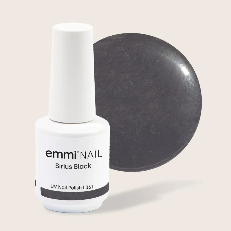 Emmi-Nail Shellac Sirius Black L061 UV-lak 15ml mørkegrå