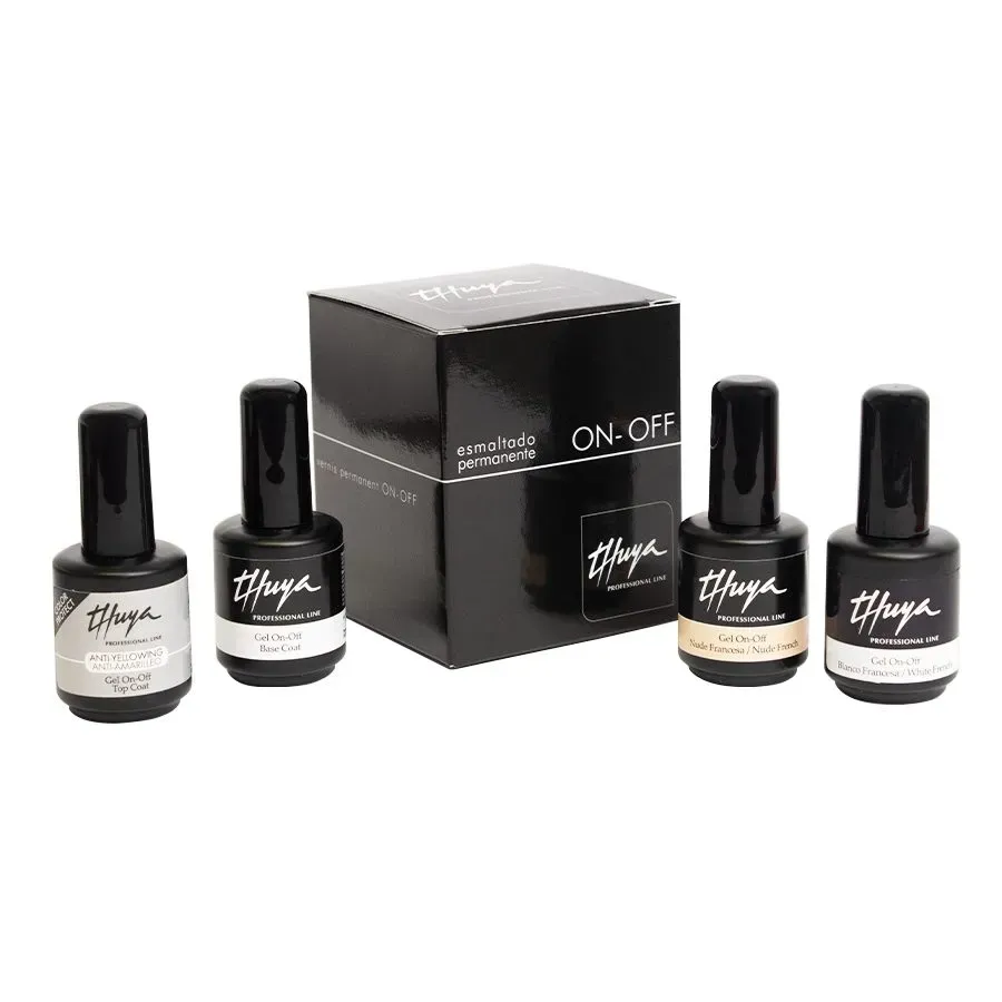 Evolution Gel On-Off French gellak sæt hvid pink