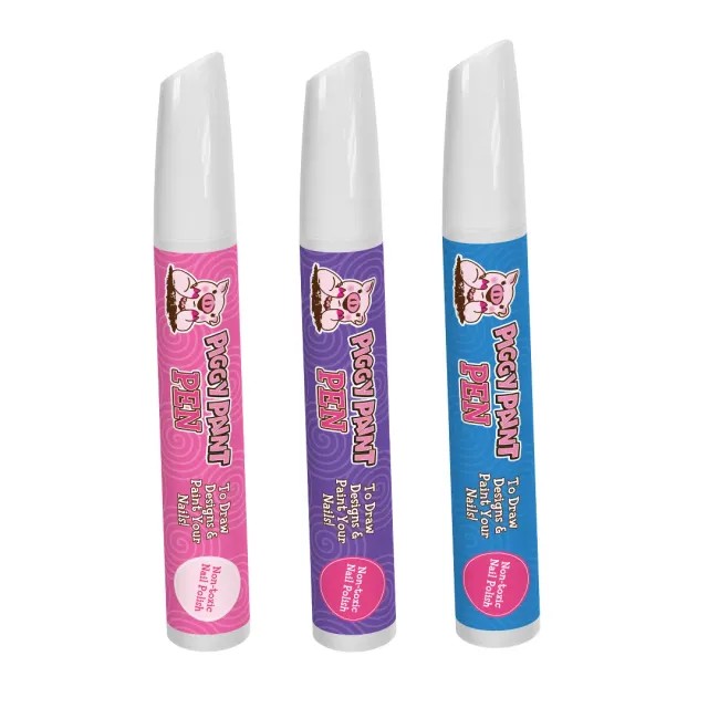 Piggy Paint Positively Piggy Pen neglelakpen 3-pak vandbaseret