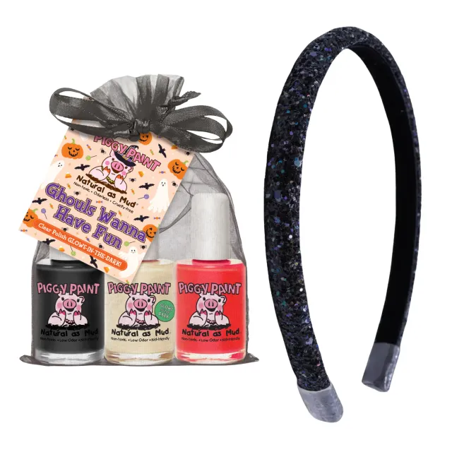 Piggy Paint Spooky Sparkle neglelak sæt 3 stk glød