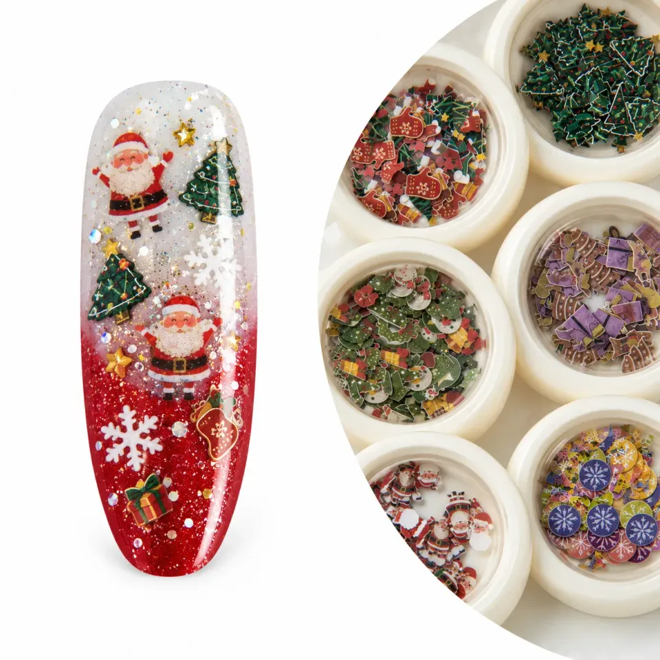 Emmi-Nail Einleger-Set Weihnachten nailart med ca. 300 julemotiver