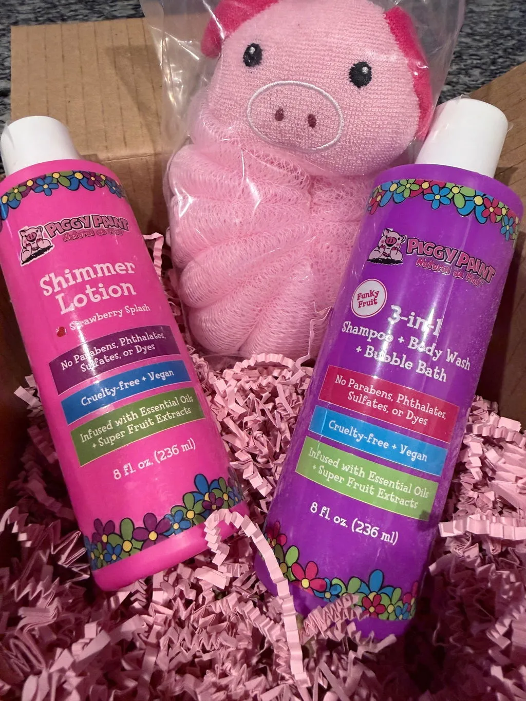 Piggy Paint Bath Besties badesæt 3 dele børnevenlig