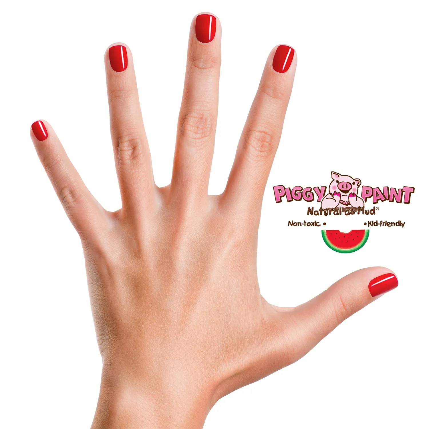 Piggy Paint Wacky Watermelon rød neglelak 7,4 ml vandbaseret