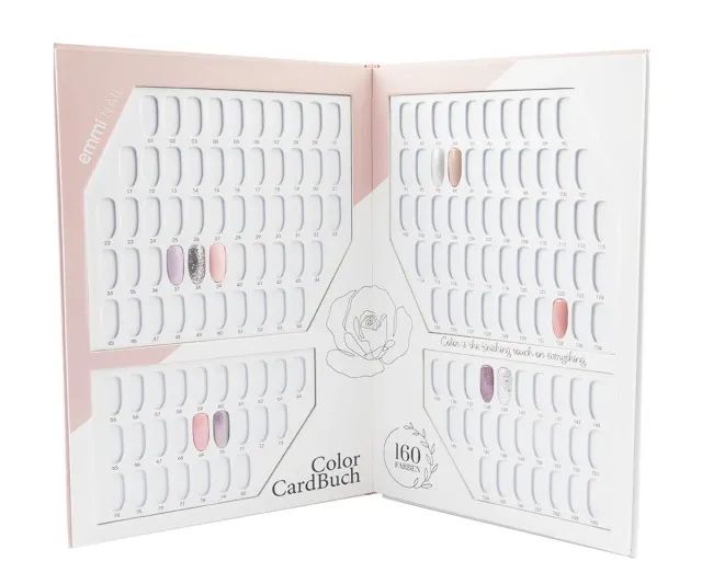 Emmi-Nail Color Card farvebog 160 tips til farvegel