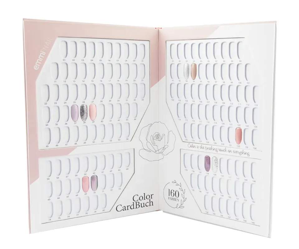 Emmi-Nail Color Card farvebog 160 tips til farvegel