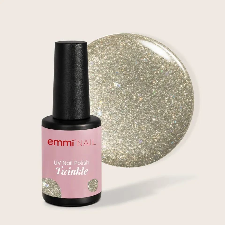 Emmi-Nail Shellac Twinkle L520 uv-lak 8ml guldglitter
