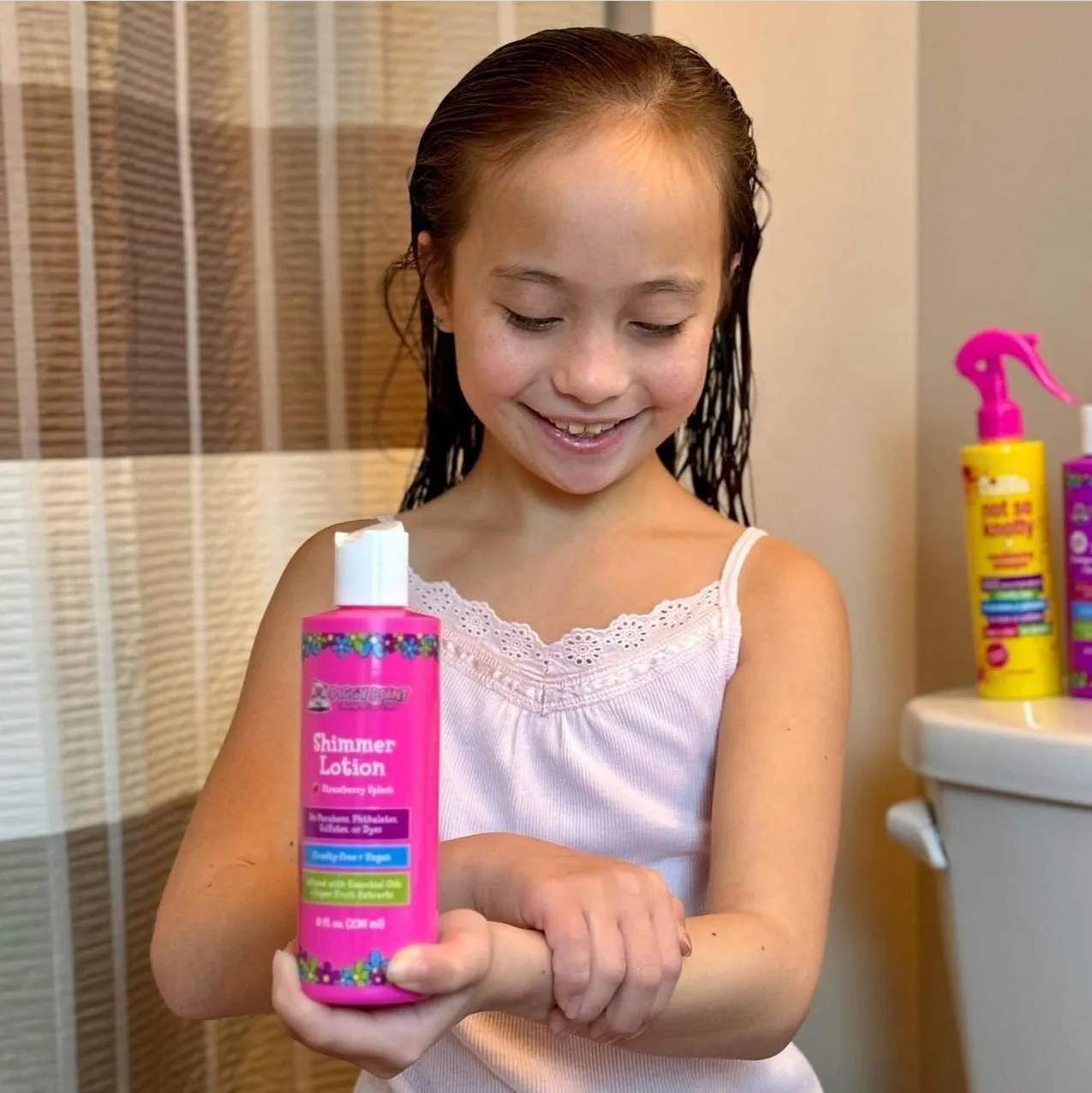 Piggy Paint Strawberry Splash shimmer lotion jordbær