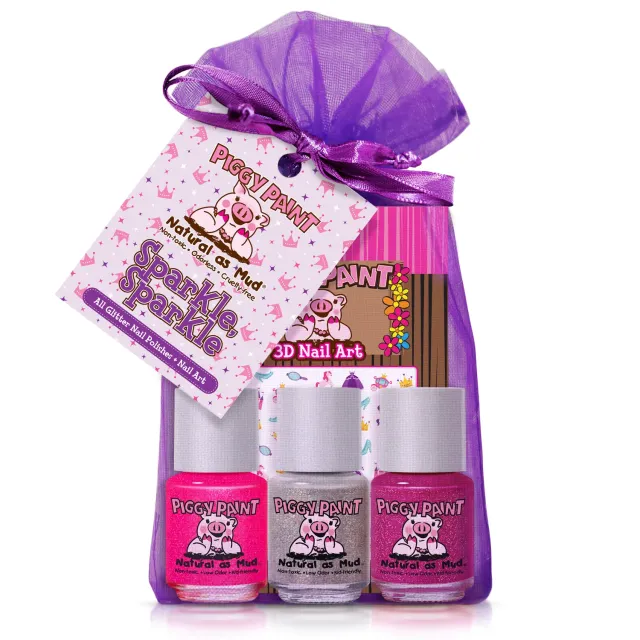 Piggy Paint Sparkle, Sparkle børneneglelak 3-pak glitter