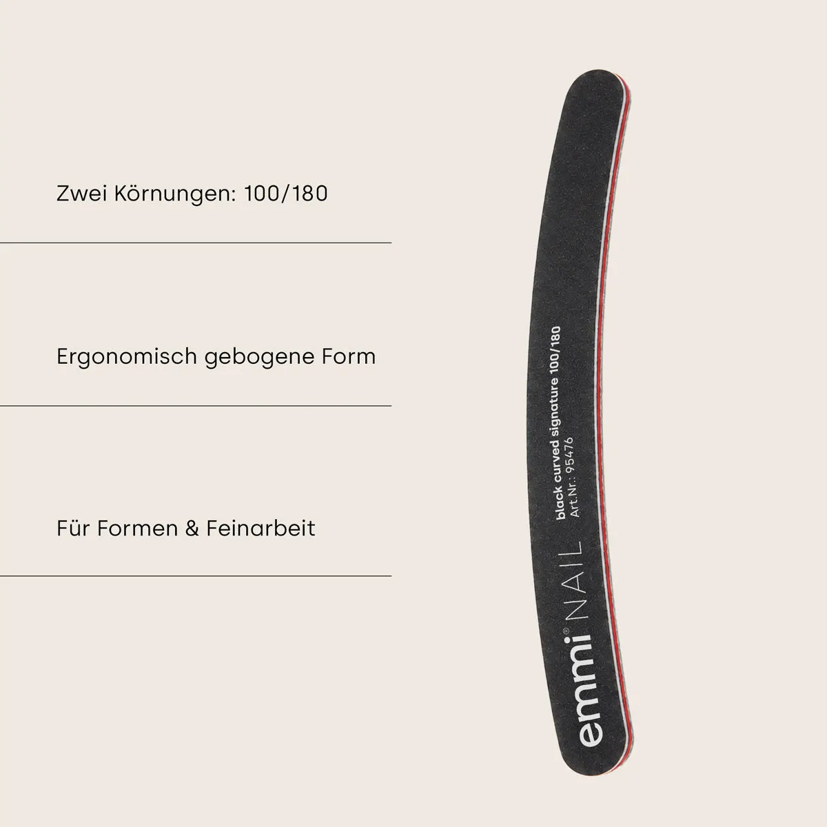 Emmi-Nail Ergonomicfeile curved signature 100/180 neglefil 50 stk